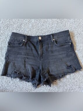 Hudson Gemma Charcoal Black Distressed Cutoff Shorts 27
